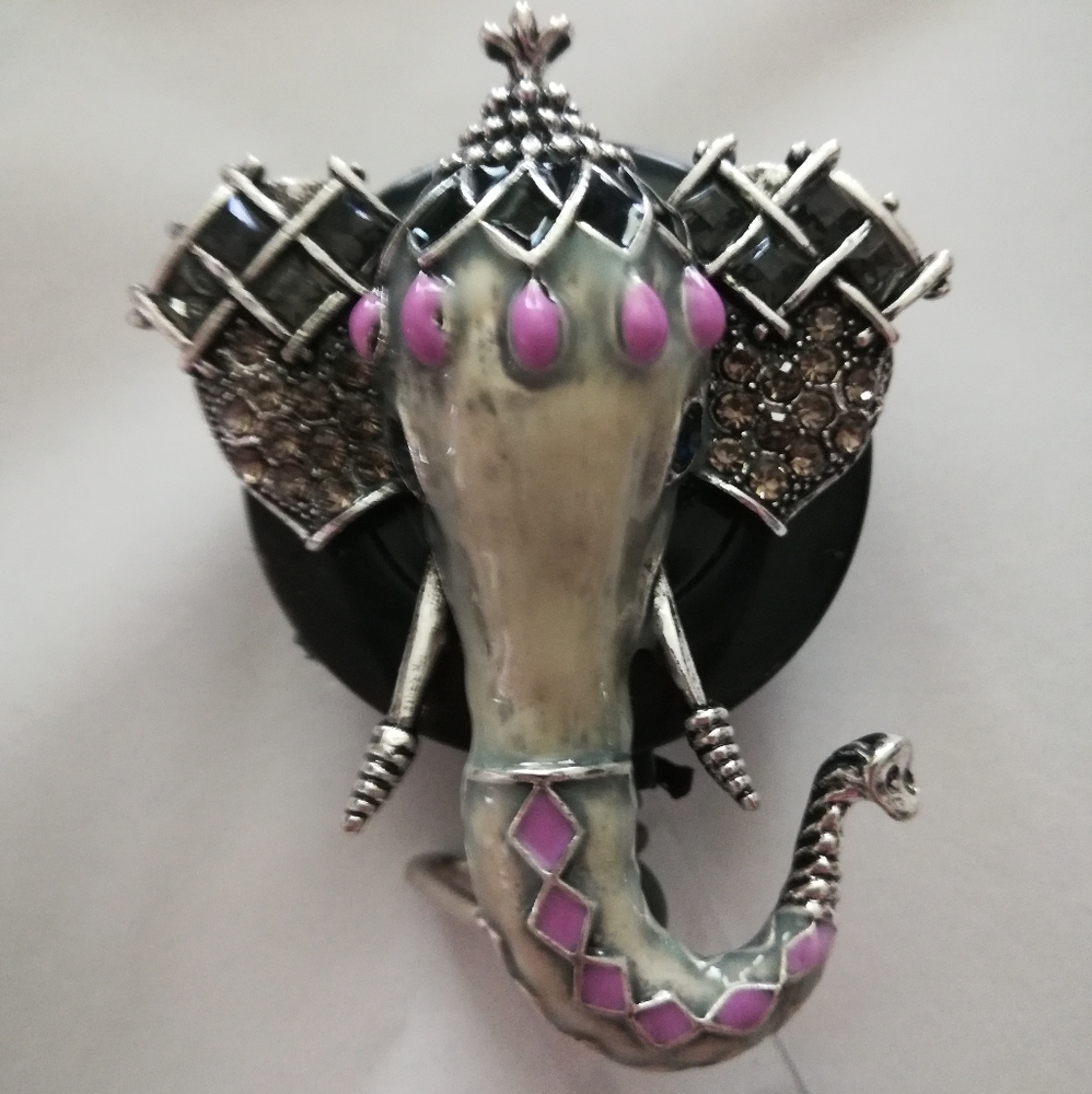 Elephant name badge holder